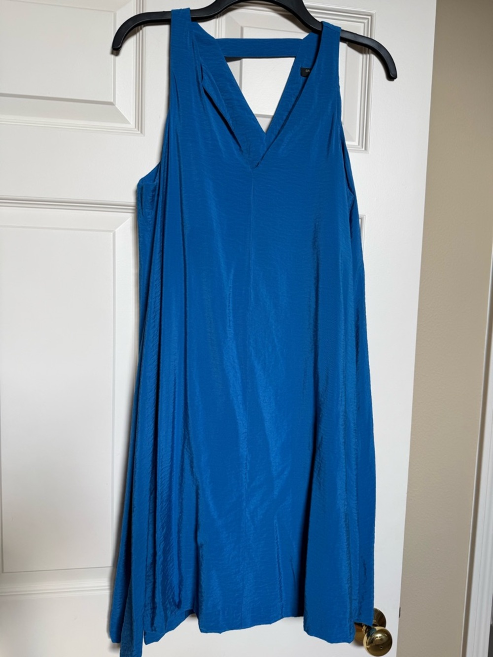Banana Republic Cobalt Blue V-Neck Sleeveless Midi Dress